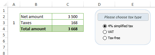 Form Controls – Option Box - Excel.Az